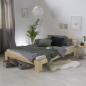 Preview: Doppelbett - natur, 180 x 200 cm - Massivholz Bettgestell Holzbett Futonbett  Bett