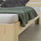 Preview: Doppelbett - natur, 160 x 200 cm - Massivholz Bettgestell Holzbett Futonbett  Bett Einzelbett