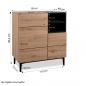 Preview: sideboard-kommode-eiche-holz-in-natur-schwarz-wohnzimmerschrank-80x90x40cm