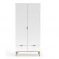 Preview: kleiderschrank-weiss-180-cm-holz-schrank-2-tueren-flurschrank-mehrzweckschrank-180x90x55cm