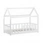 Preview: Kinderbett Hausbett mit Rausfallschutz 80x160 cm Bodenbett Montessori Bett Bettenhaus Lattenrost