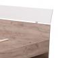 Preview: Doppelbett Bettgestell Ehebett Holzbett  Bett mit Lattenrost Gästebett Eiche - Grau, 160 x 200 cm