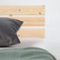 Preview: Einzelbett - natur, 90 x 200 cm - Massivholz Bettgestell  Holzbett Futonbett