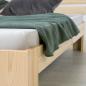 Preview: Einzelbett - natur, 90 x 200 cm - Massivholz Bettgestell  Holzbett Futonbett