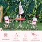 Preview: 4tlg-kindersitzgruppe-gartentisch-2-klappstuehle-sonnenschirm-camping-kindersitzgarnitur-gartenmoebel-fuer-3-5-jahre-rot