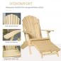 Preview: adirondack-gartenstuhl-mit-fussstuetze-klappbar-gartenliege-outdoor-gartenmoebel-kiefernholz-natur-78x140x94cm