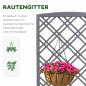 Preview: hochbeet-blumenstaender-garten-pflanzkasten-mit-rankgitter-holz-rankkasten-grau-60x30x122-5cm