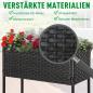 Preview: poly-rattan-hochbeet-blumenkasten-mit-fuessen-blumentopf-mit-ablage-mischbraun-70x30x70cm