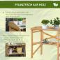 Preview: pflanztisch-mit-ablageflaeche-blumentisch-gaertnertisch-garten-holz-hellbraun-80x40x84cm