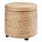 Preview: sitzhocker-mit-stauraum-fusshocker-aufbewahrungsbox-abnehmbarer-deckel-rattan-khaki-43x43cm