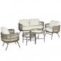 Preview: gartenmoebel-set-fuer-4-personen-aus-pe-rattan-2-sessel-1-sofa-2-beistelltisch-boho-stil-braun-grau