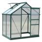 Preview: gewaechshaus-mit-dachfenster-aluminium-treibhaus-190cmx132cmx201cm-gruen-transparent