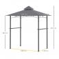 Preview: grillpavillon-gartenzelt-grill-pavillon-balkonpavillon-mit-ablagen-flammhemmendes-doppeldach-grau-245x148x252cm