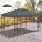 Preview: ersatzdach-pavillondach-fuer-metallpavillon-gartenpavillon-partyzelt-gartenzelt-polyester-3x4m-dunkelgrau