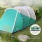 Preview: campingzelt-fuer-4-5-personen-separate-wohn-schlafraeume-gruen-460x260x190cm