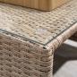 Preview: Rattan Sitzgarnitur, 6-teilige Sitzgruppe, Gartenmöbelset mit Couchtisch, Metall, Khaki, 151x75x65cm