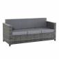 Preview: poly-rattan-sofa-mit-kissen-3-sitzer-garten-loungesofa-metall-polyester-grau-185x70x80cm