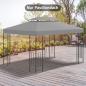 Preview: ersatzdach-pavillondach-fuer-metallpavillon-gartenpavillon-partyzelt-gartenzelt-polyester-3x4m-hellgrau