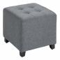 Preview: hocker-sitzhocker-knopfheftung-leinenoptik-grau-35x35x35cm