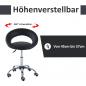 Preview: rollhocker-arbeitshocker-drehhocker-buerostuhl-hoehenverstellbar-metall-schwarz-50x54x66-78cm