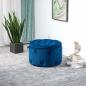 Preview: hocker-mit-stauraum-steppdesign-mit-knoepfen-samtoptik-blau-60x60x40cm