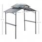 Preview: grillpavillon-mit-flammschutzdach-bbq-pavillon-mit-2-ablagen-stahl-pc-schwarz-braun-2-5x1-5m