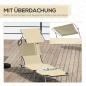 Preview: sonnenliege-gartenliege-wellnessliege-strandliege-klappbar-mit-sonnenschutz-beige-187x58x36cm