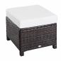 Preview: poly-rattan-hocker-mit-kissen-sitzhocker-braun-cremeweiss-50x50x35cm