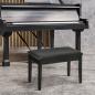 Preview: klavierbank-pianobank-fuer-1-person-holzbeine-gepolstert-schwarz-75x35x49cm