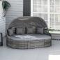 Preview: rattan-sonneninsel-4-teilige-liegeinsel-mit-sonnendach-sitzgruppe-4-kissen-metall-grau-230x145x80cm