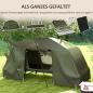 Preview: 2-in-1-campingbett-wasserdichte-zeltplane-verstellbare-metallbeine-bis-180kg-gruen-215x80x125cm