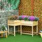 Preview: hochbeet-holz-pflanzkasten-mit-bewaesserungssystem-vliesstoff-blumenkasten-blumentopf-kraeuterbeet-natur-122x91x81cm