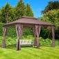 Preview: pavillon-3x4m-gartenpavillon-mit-6-seitenteilen-partyzelt-gartenzelt-festzelt-mit-doppeldach-khaki