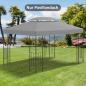 Preview: ersatzdach-pavillondach-fuer-metallpavillon-gartenpavillon-partyzelt-gartenzelt-polyester-3x4m-hellgrau