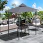 Preview: grillpavillon-gartenzelt-grill-pavillon-balkonpavillon-mit-ablagen-flammhemmendes-doppeldach-grau-245x148x252cm