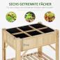 Preview: hochbeet-holz-mit-6-getrennten-anbauflaechen-pflanztisch-blumenkasten-vliesstoff-natur-78-5x58x81cm