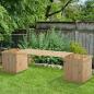 Preview: hochbeet-gartenbank-mit-2-pflanzkasten-holz-sitzbank-mit-blumenkasten-garten-holzbank-parkbank-natur-176x38x40cm