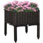 Preview: hochbeet-pflanzkasten-mit-abflussloechern-blumenkasten-im-rattan-look-pp-braun-40x40x44cm-491