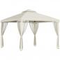 Preview: gartenpavillon-pavillon-gartenzelt-festzelt-partyzelt-mit-4x-seitenwand-wetterfest-metall-polyester-cremeweiss-2-94x2-94x2-65m