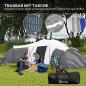 Preview: campingzelt-fuer-6-9-personen-4-raeume-mit-vorzelt-wasserdicht-grau-615x615x225cm