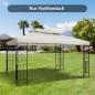 Preview: ersatzdach-pavillondach-fuer-metallpavillon-gartenpavillon-mit-leckageoeffnung-partyzelt-gartenzelt-polyester-4x3m-cremeweiss