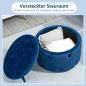 Preview: hocker-mit-stauraum-steppdesign-mit-knoepfen-samtoptik-blau-60x60x40cm