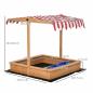 Preview: sandkasten-sandkiste-holz-bodenloses-design-matsch-bereich-fuer-kinder-3-7-jahre-sandkasten-mit-abdeckung-dach-fuer-garten-terrasse-strand-outdoor-gelb-107-5x107-5x110cm