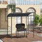 Preview: grillpavillon-grillueberdachung-regenschutz-haken-fuer-utensilien-stahlrahmen-grau-215x150x174-220cm