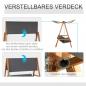 Preview: hollywoodschaukel-mit-bettfunktion-3-sitzer-gartenschaukel-mit-dach-hollywoodliege-gartenliege-kiefernholz-polyester-grau-teak-225-5x113x180cm