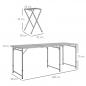 Preview: picknick-set-klapptisch-mit-stuehlen-campingtisch-klappbar-silber-180x60x70cm