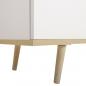 Preview: Sideboard Kommode Weiss Holz mit Schubladen Wohnzimmerschrank - 180x87x40cm