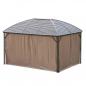 Preview: gartenpavillon-partyzelt-faltpavillon-festzelt-4x-doppel-seitenteile-wasserdicht-2-laternenhaken-alu-polyester-braun-ca-4x3x2-8m