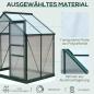 Preview: gewaechshaus-mit-dachfenster-aluminium-treibhaus-190cmx132cmx201cm-gruen-transparent