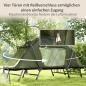 Preview: 2-in-1-campingbett-wasserdichte-zeltplane-verstellbare-metallbeine-bis-180kg-gruen-215x80x125cm